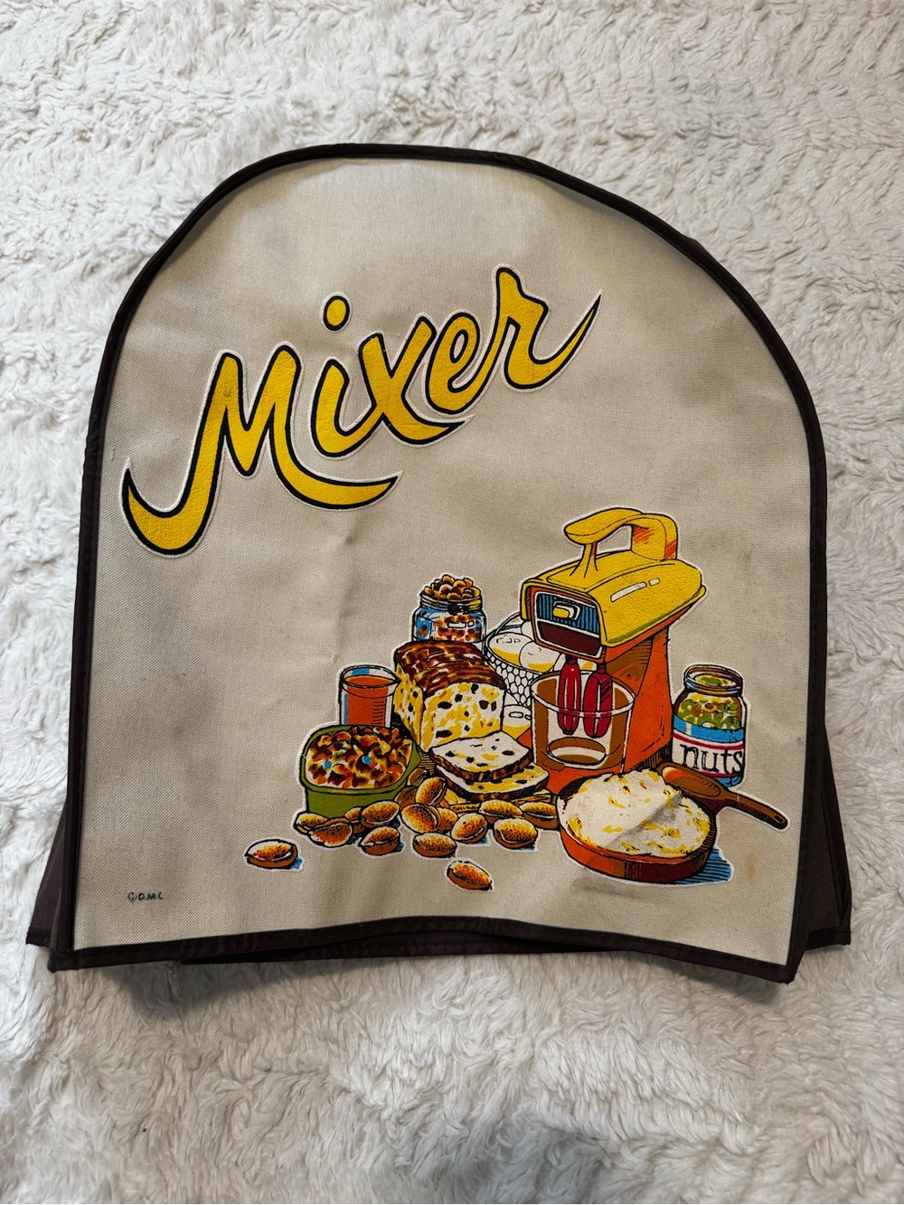 VTG 70s D.A.C. Stand Mixer Cover Retro Kitschy Kitchen Vinyl Appliance Cover MCM